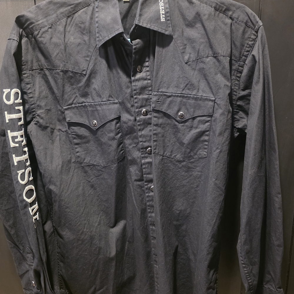 Stetson Black Button-Up Shirt